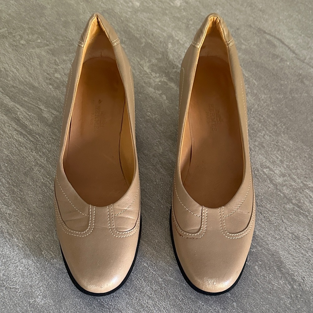 Hermes Tan Women's Loafers